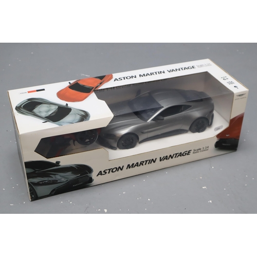 473 - RW Jian Feng Yuan Radio Control Model Aston Martin Vantage in Grey, Scale 1:14, In Original Box, App... 