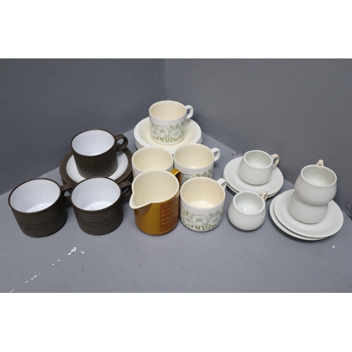 893 - Three Part Tea Sets. Includes A Company of Friends Novelty Tea Set, Horsea Fleur, And Hornsea Palati... 