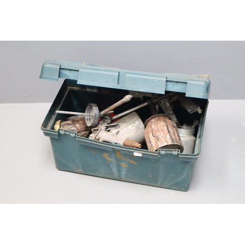 870 - A Toolbox Containing Various Spray Guns