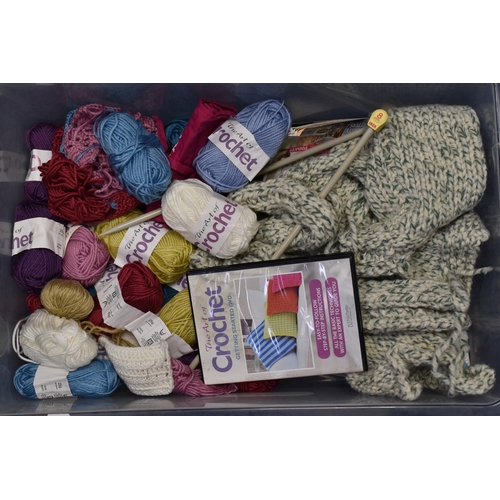 851 - Collection of Art of Crochet Yarn, DVD, Needles and More