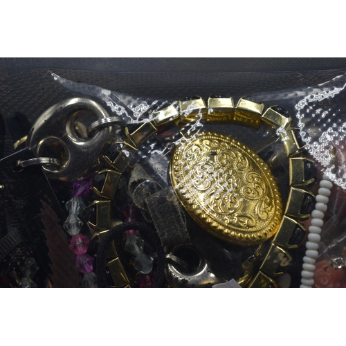 487 - A Sealed bag full of unsorted jewellery