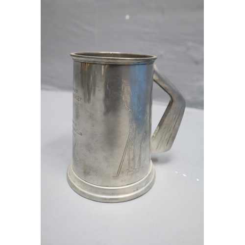 874 - A Selection of Metalware Items To Include Horse And Carriage Brass Plate, Silver Plated Tankard, Wei... 