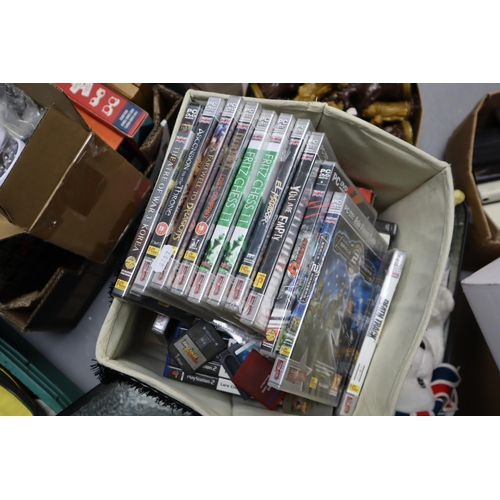 902 - Large Mixed Lot to Include Hitachi Digital Photo Frame, Xbox Games, Play Station Games, LED Light Up... 