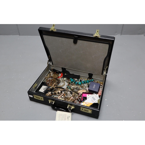 505 - A Business Briefcase Filled With Unsorted Designer Jewellery