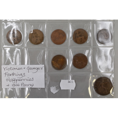 144 - Selection of Victorian and George V Farthings, Half Pennies and 1926 Penny