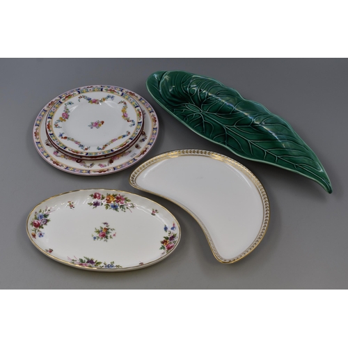 274 - Five Pieces of Minton including Marlow and a Wedgwood Leaf Dish (14