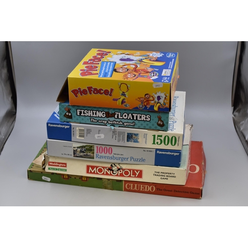 815 - Selection of Games and Jigsaws including Monopoly, Cluedo, Pie Face and More