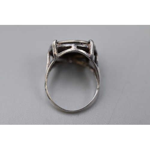 1 - Silver George V 3d Ring (Size M)