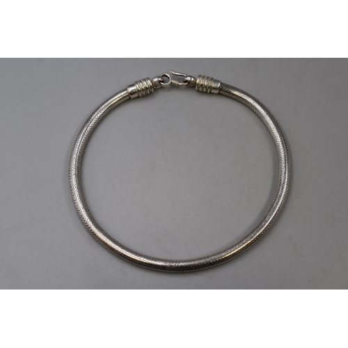 6 - Heavy Unmarked Silver Snake Necklace