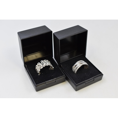 12 - Two Silver 925 Rings Complete in Presentation Boxes