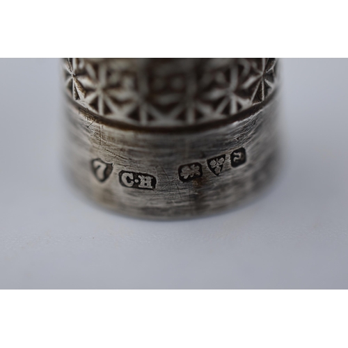 15 - Antique Silver Hallmarked Charles Horner Thimble Chester Mark circa 1924