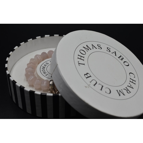 77 - Thomas Sabo Silver 925 Rose Quartz Bracelet complete with Presentation Box