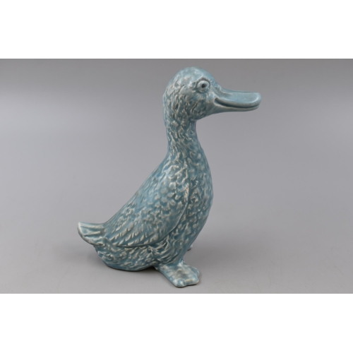 354 - Blue vintage Sylvac duck (6 1/2