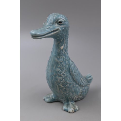 354 - Blue vintage Sylvac duck (6 1/2