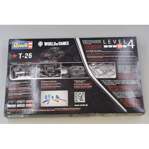 614 - A Revell World of Tanks T-26 1:35 Scale Model Kit, Appears Sealed