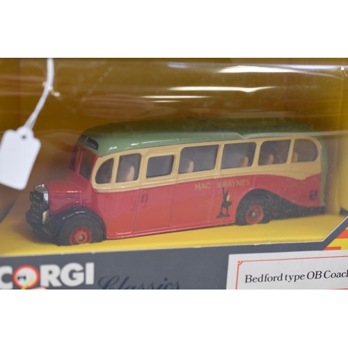 624 - Four Boxed Die Cast Corgi Classics Bedford Type OB Coaches