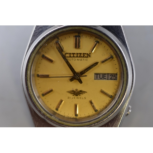 113 - Citizen Automatic Watch (Working when tested)