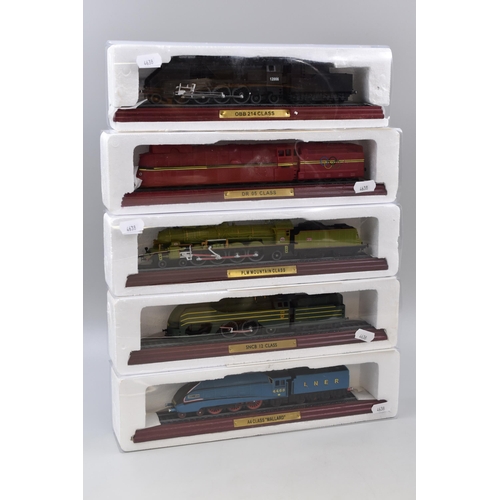 512 - Collection of Five Die-Cast Model Locomotives by Atlas Editions to Include PLM Mountain Class, DR-05... 