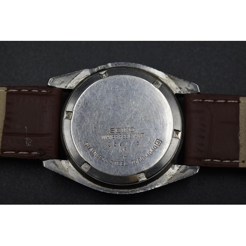 117 - Seiko 5 17 Jewels Automatic Gents Watch with Leather Strap (Working at time of testing)