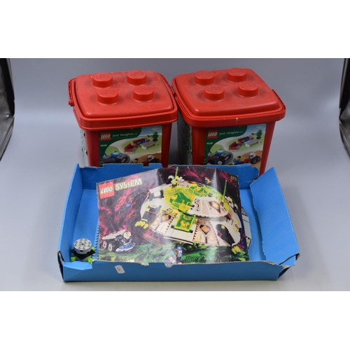 634 - Two Branded Lego Creator Tubs Containing a Large Selection of Lego System and a Space Station Lego S... 