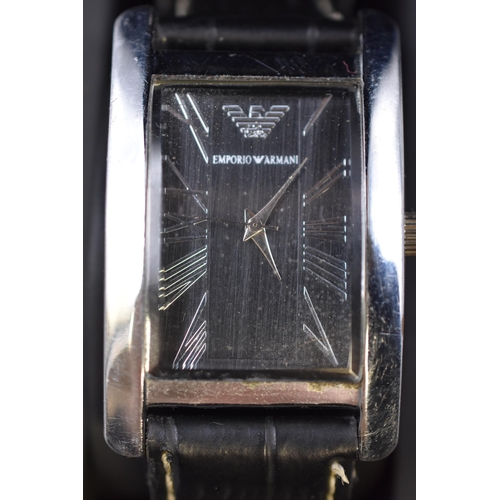 125 - Emporio Armani Watch Model Number AR-1381G Ticking Away Nicely in Original Box