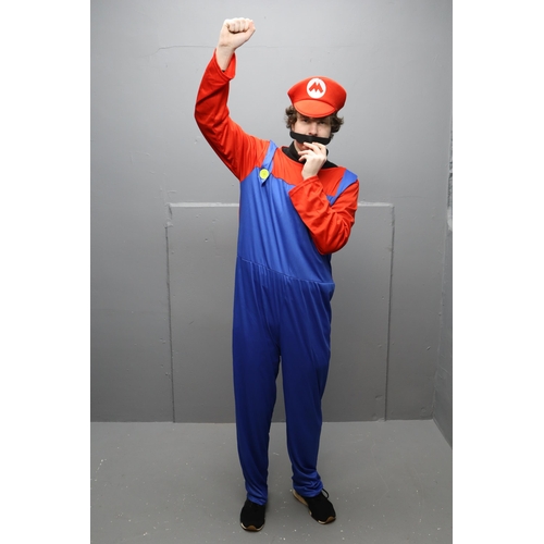 787 - New Super Mario Costume including Cap, Moustache and Costume