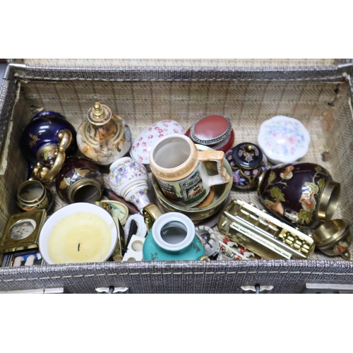 790 - A Large Selection of Collectables (In Two Cases and One Tin). To Include Dinky, Enamelled Brassware,... 