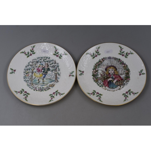 800 - A selection of six Royal Doulton Christmas plates 1977 - 1982