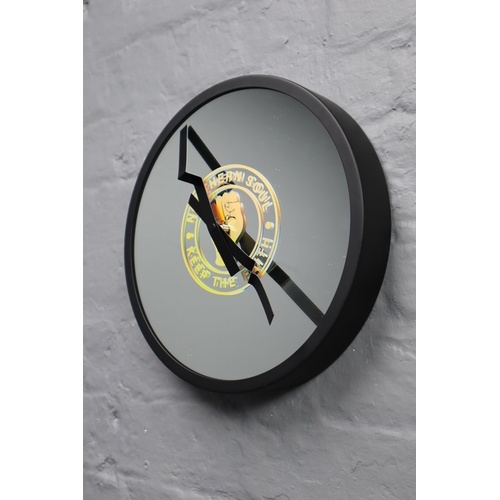 852 - New Northern Soul Mirrored Wall Clock with Box. AF