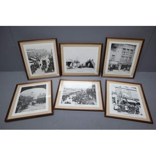 822 - Six Matching Framed and Glazed Chorley Guardian Prints depicting Historical Scenes (15