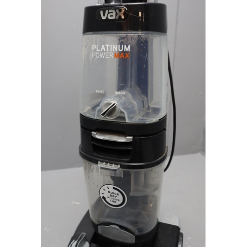 736 - Vax Platinum Power Max Vacuum Cleaner (Powers On When Tested). No Postage