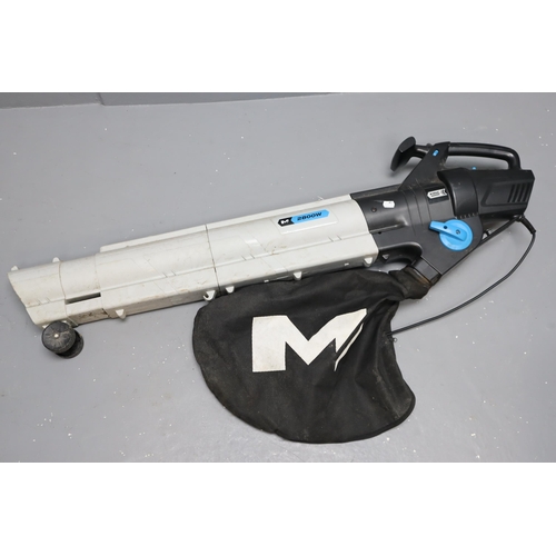 737 - Mac Allister Leaf Blower 2800W (Powers On When Tested). No Postage