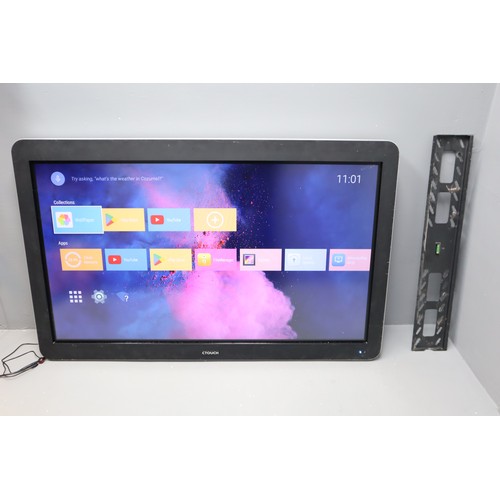 A 55" Ctouch Interactive Touch Screen Monitor, DQ03 TV Stick. Powers On ...