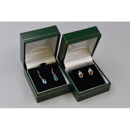 9 - Two Pairs of Silver 925 Earrings in Presentation Boxes