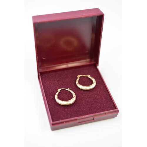 26 - Pair of Gold 375 (9ct) Earrings Complete with Presentation Box