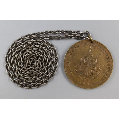 28 - 1937 Coronation medal on a chain