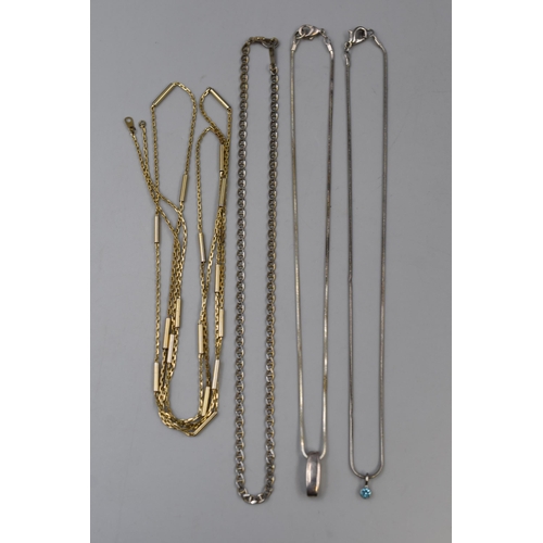 89 - Selection of 4 Unmarked Necklaces (a/f)