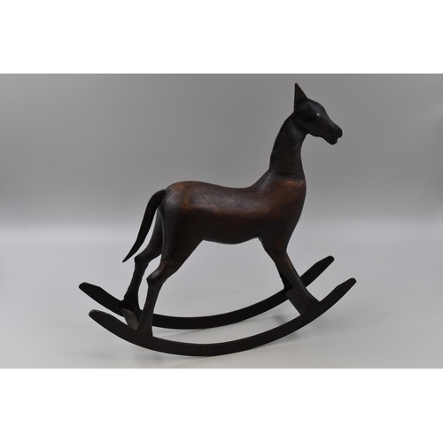 231 - Bronzed Rocking Horse Figurine (Length 14.5