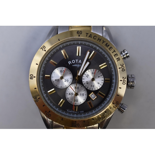 104 - A Rotary Chronospeed Chronograph Divers Style Gent's Watch (GB03429), With Miyota Movement