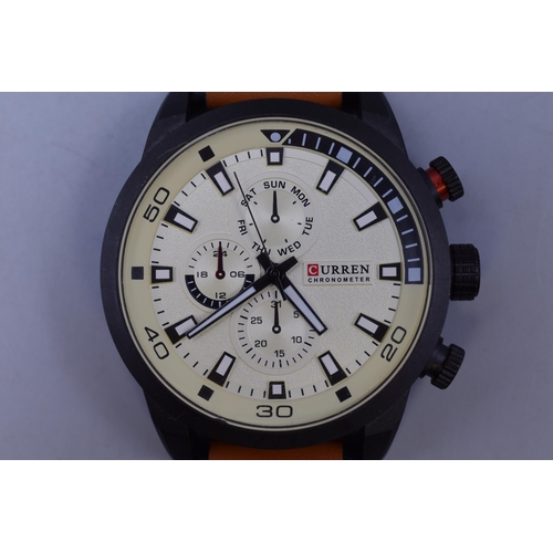 109 - A Curren Chronograph Style Gents Quartz Watch, Working