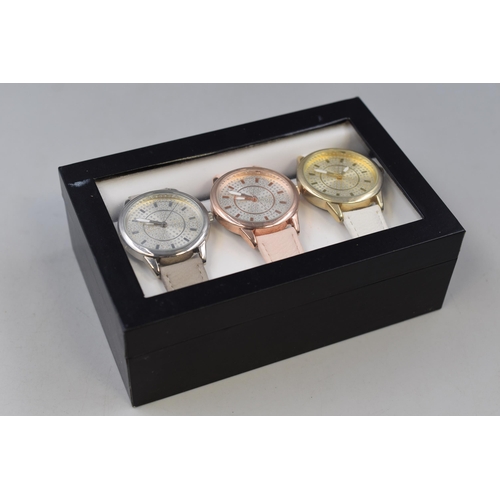 113 - Presentation box to include three women's watches