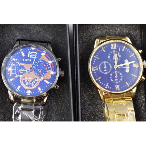 115 - Two New Gents Watches (Deyros / Shaarms) Both with Presentation Boxes