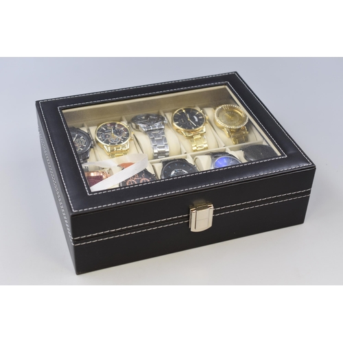 116 - 10 brand new Quartz watches completed in presentation box (all working)