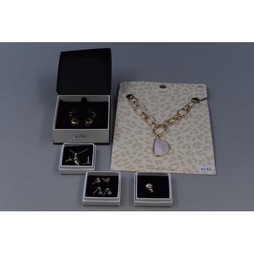 123 - Selection of Silver Earrings, Sea Horse Necklace and Earring Set, and More