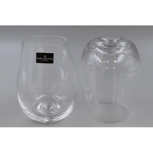 296 - Three Tubes of Darlington Crystal Stemless Wine Glasses (Six Glasses in Total)