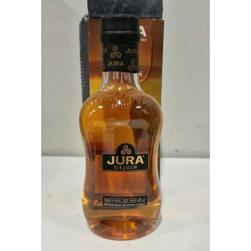 300 - JURA Single Malt Scotch Whisky Aged 10 Years Origin. Boxed. 40% VolumeThis is a Small 20cl bottle.... 