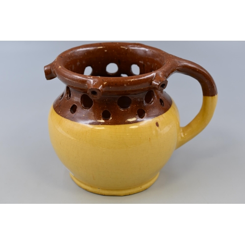 302 - Slipware Puzzle Jug with Five Protuberant Spouts to the Rim (Possibly Isaac Button) 5.5