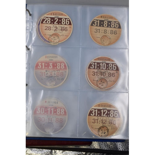 414 - Large Selection of Collectors UK Car Tax Discs dating from 1936 in two Albums together with Collecto... 