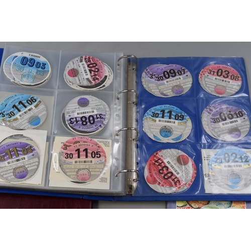 414 - Large Selection of Collectors UK Car Tax Discs dating from 1936 in two Albums together with Collecto... 