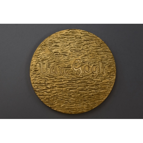 171 - Vincent Van Gogh 60mm Gold Plated Barques sur la Plage Medal (110 grams)